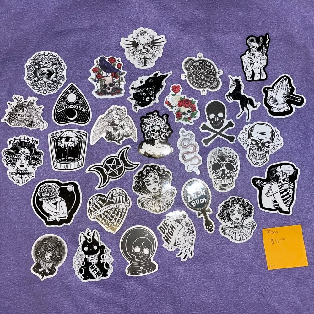 Sticker Pack – 30 Pieces, Mixed Designs